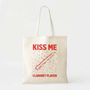 Bolsa Tote Mens Beija-Me Sou Um Jogador Clarinet Funny Clarin