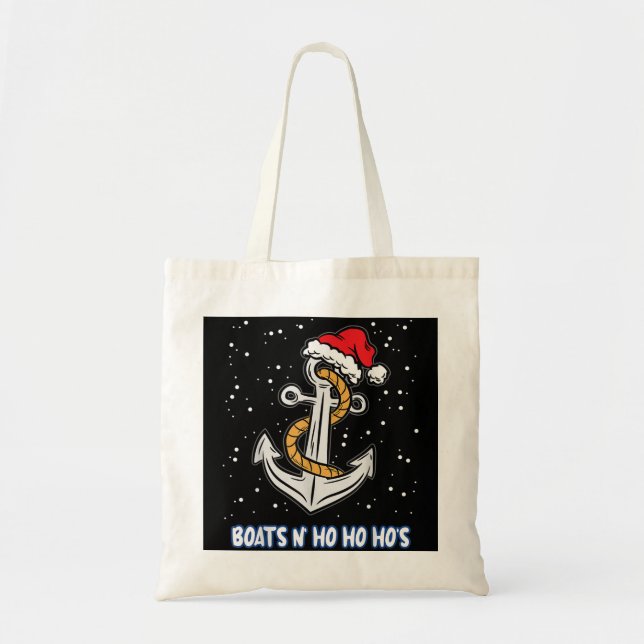 Bolsa Tote Mens Boats N Ho Hos Natal Pajama Engraçado Humo (Frente)