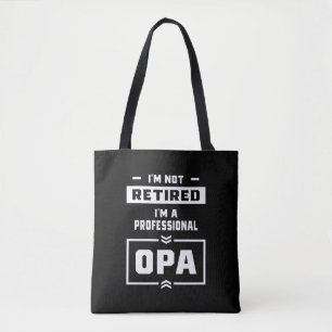Bolsa Tote Mens, eu sou um profissional Opa aposentado.