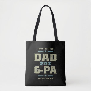 Bolsa Tote Mens I Tenho dois Títulos Pai e G-Pa