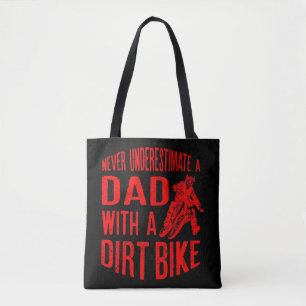 Bolsa Tote Mens Nunca Subestimam Um Pai Com Ts De Bicicleta D