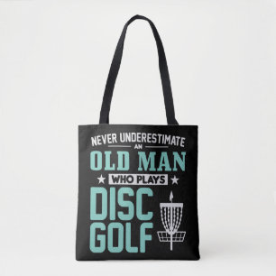 Bolsa Tote Mens Nunca Subestimam Um Velho Que Faz Disco