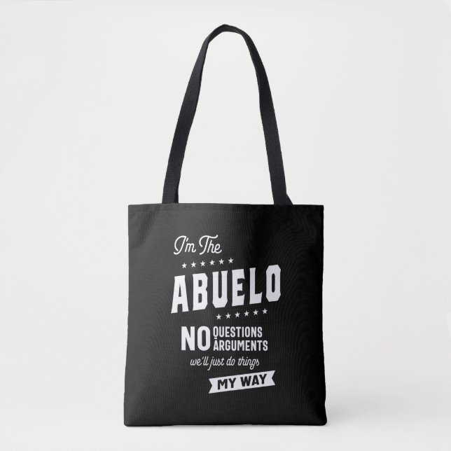 Bolsa Tote Mens, sou o Abuelo sem dúvidas Argumentos (Frente)