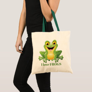 Bolsa Tote mensagem de adição de amante de sapo
