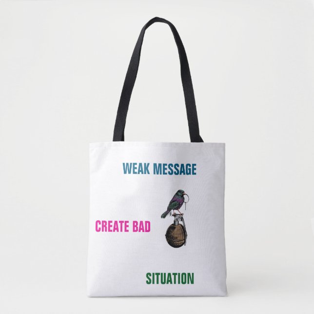 Bolsa Tote Mensagem explosiva (Frente)