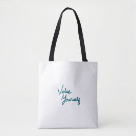 Bolsa Tote Mensagem Positiva de Autoestima para Autocuidado