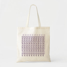 Bolsa Tote Mensagem Secreta Personalizada Tipografia Moderna 