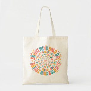 Bolsa Tote Mente Brilhante Dia Ousado Espiral Pastel