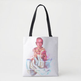 Bolsa Tote Mente quieta mãos azuis