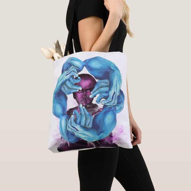 Bolsa Tote Mente quieta mãos protetoras (Close Up)