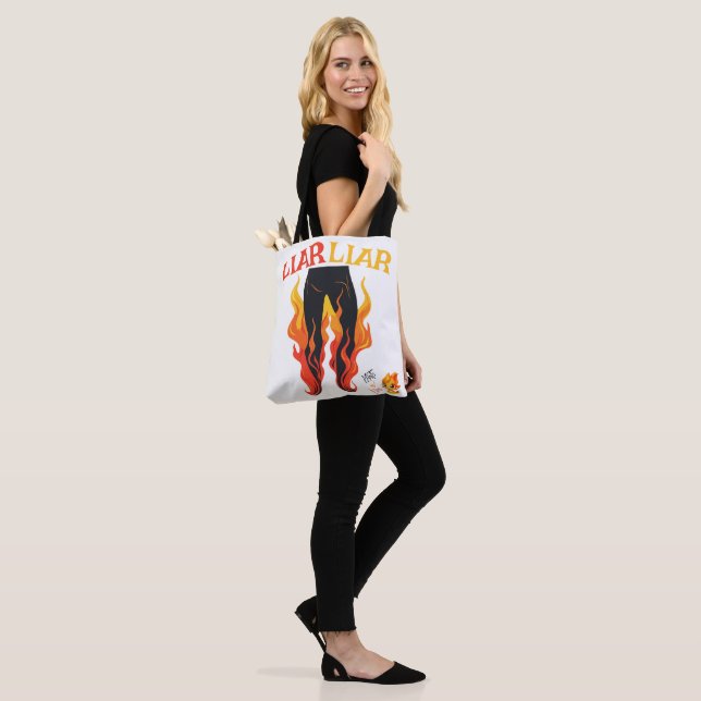 Bolsa Tote Mentiroso, Mentiroso, Calça em Chamas (No(a) Modelo)