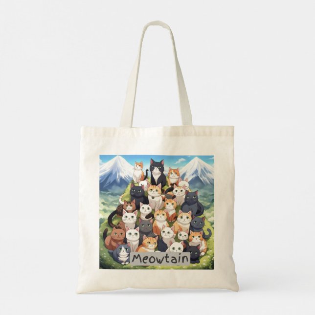 Bolsa Tote Meowtain - Um Monte De Gatos (Verso)