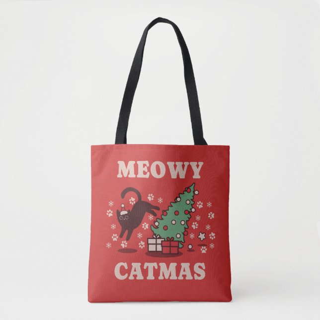 Bolsa Tote Meowy Catmas (Frente)