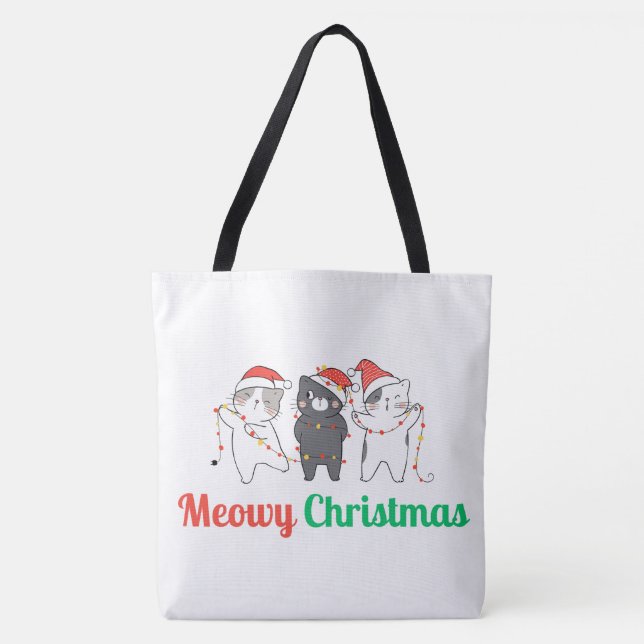 Bolsa Tote Meowy Christmas (Frente)