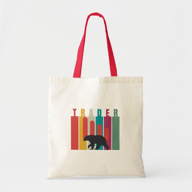 Bolsa Tote Mercado baixista | Trader | Design simples (Frente)