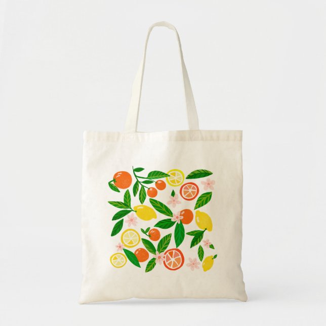 Bolsa Tote Mercado de Frutas de Celebração de Citros (Frente)