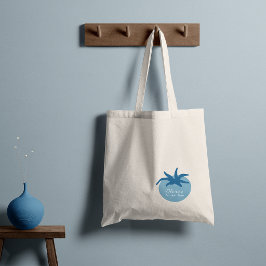 Bolsa Tote Mercado de Tomate Botânico Minimalista Personaliza