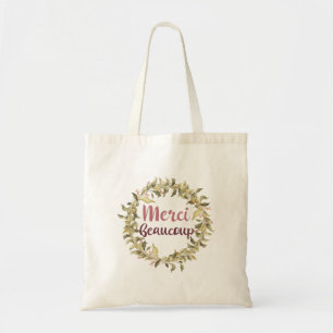 Bolsa Tote Merci Beaucoup Obrigado Francês