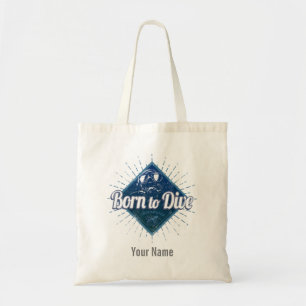 Bolsa Tote Mergulhador Retro Scuba Mergulhando Escola Oceano 