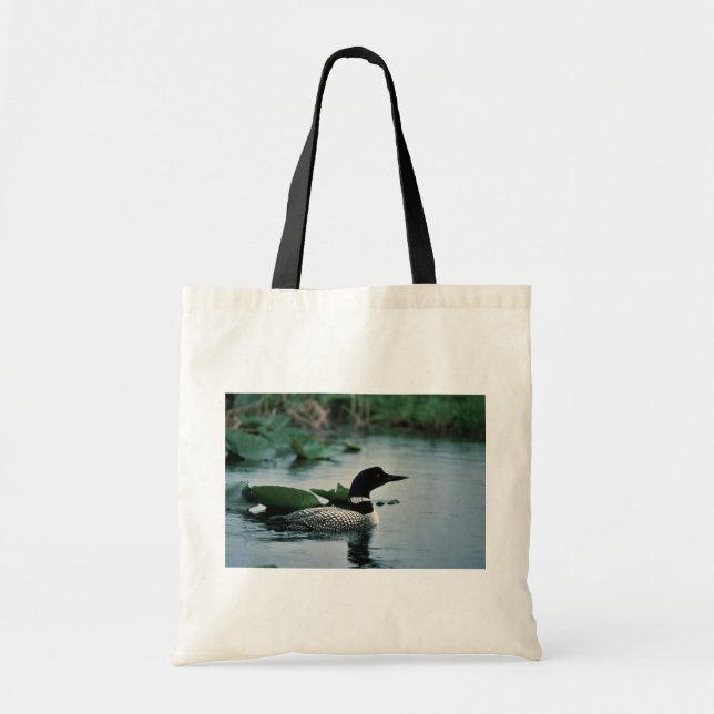 Bolsa Tote Mergulhão-do-norte comum na água (Frente)