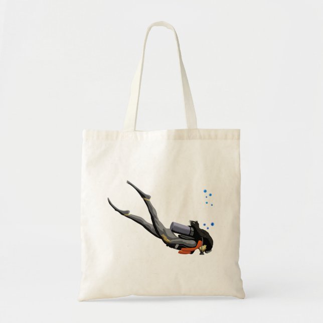 Bolsa Tote Mergulho autónomo da mulher (Frente)
