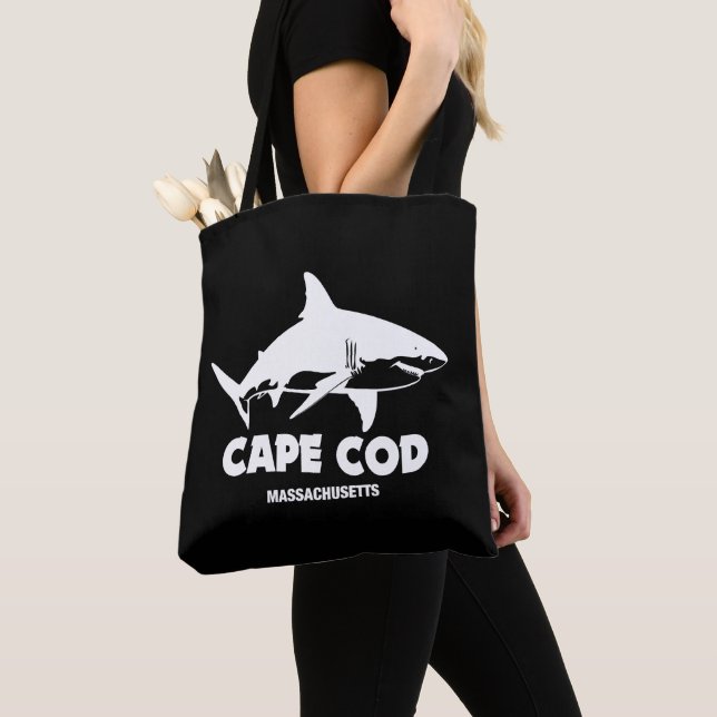 Bolsa Tote Mergulho com Tubarões Brancos - Cape Cod (Close Up)