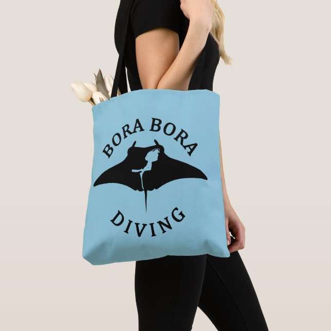 Bolsa Tote Mergulho Scuba Com Raios Manta Em Bora Bora (Close Up)