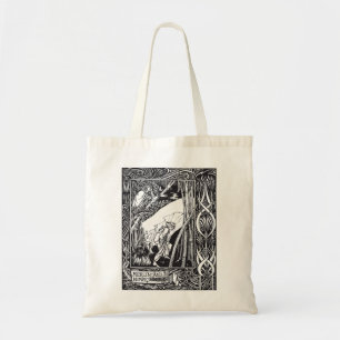 Bolsa Tote Merlin e Nimue, por Aubrey Beardsley - HD