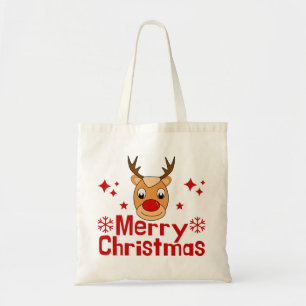Bolsa Tote Merry Christmas Reindeer