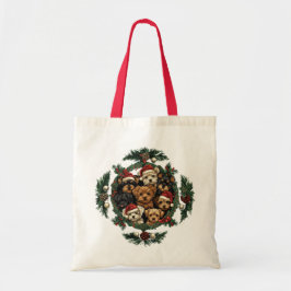 Bolsa Tote Merry Christmas Yorkshire Terrier Dogs