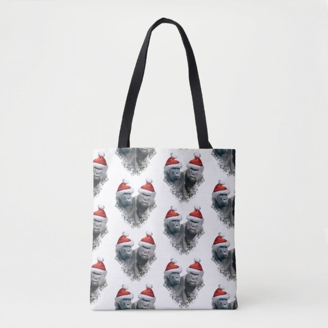 Bolsa Tote Merry Gorilla Christmas (Frente)