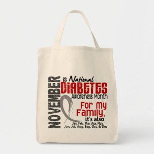 Bolsa Tote Mês da consciência do diabetes cada mês para mi