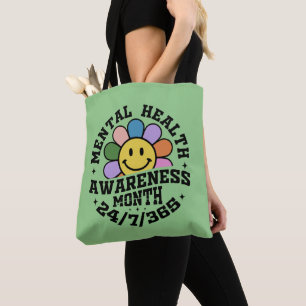 Bolsa Tote Mês de Consciência da Saúde Mental