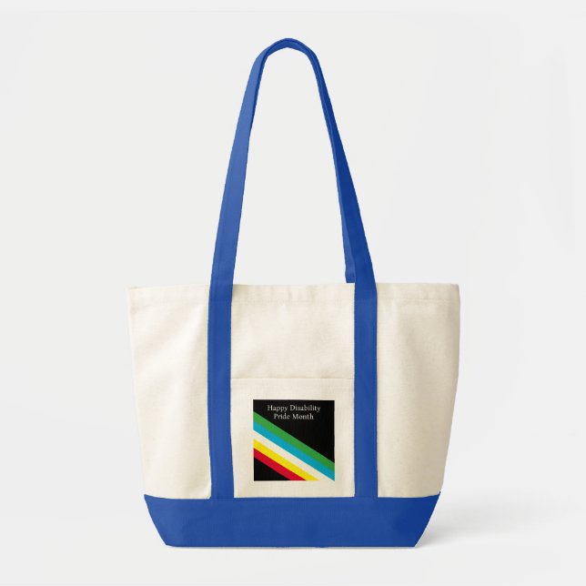 Bolsa Tote Mês do Orgulho da Deficiência Feliz (Frente)
