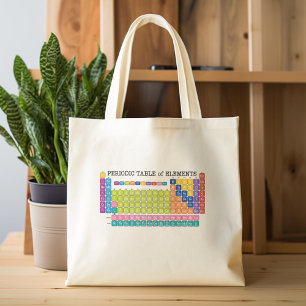 Bolsa Tote Mesa periódica de elementos