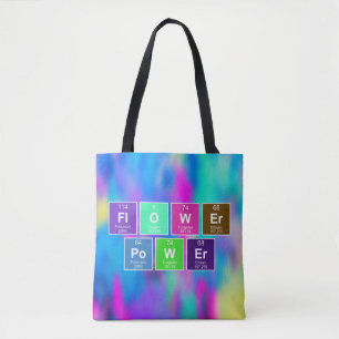 Bolsa Tote Mesa periódica química de elementos: FlOWEr PoWEr