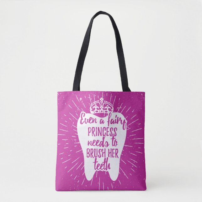 Bolsa Tote Mesmo dentes feericamente da princesa Necessidade (Frente)