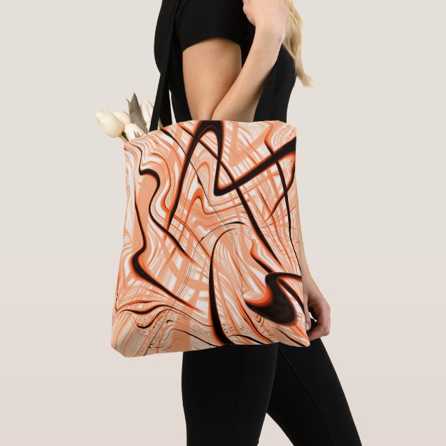 Bolsa Tote Mess de braçadeiras marrons em direções diferentes (Close Up)