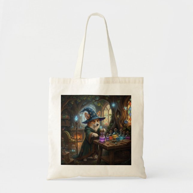 Bolsa Tote Mestre de Poções Corgi (Frente)