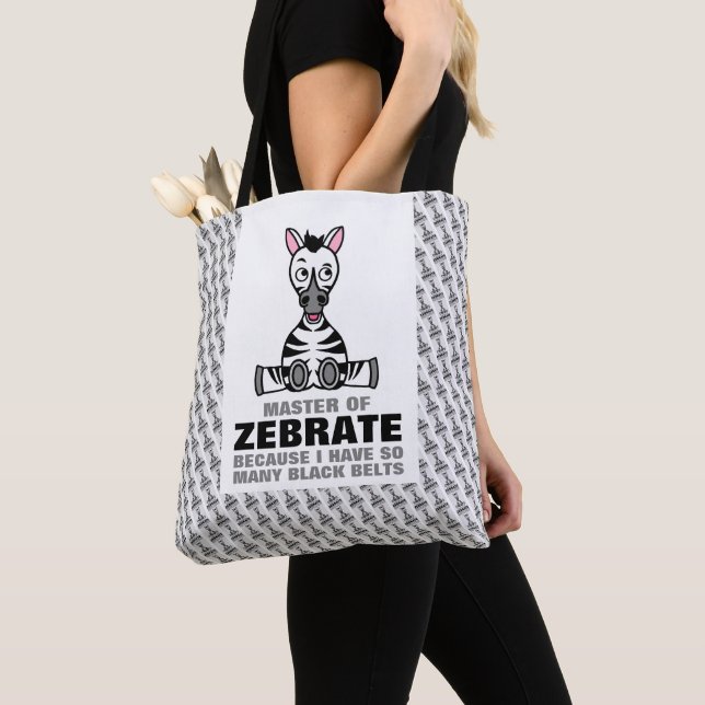 Bolsa Tote Mestre em Zebrate, Zebra (Close Up)