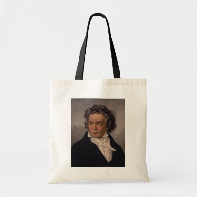 Bolsa Tote Mestre Ludwig Beethoven Compositor de Música Sinfô (Frente)