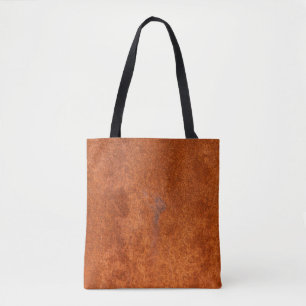 Bolsa Tote Metais maleados: textura vermelha alaranjada.
