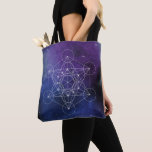 Bolsa Tote Metatron’s Cube Sacred Geometry<br><div class="desc">This design features Metatron’s Cube, a powerful symbol of sacred geometry representing harmony, balance, and universal connection. The deep blue and purple cosmic colors symbolize intuition, wisdom, and spiritual awareness, adding a calming and inspiring energy to the design. A practical tote bag that brings a touch of spiritual meaning, color...</div>