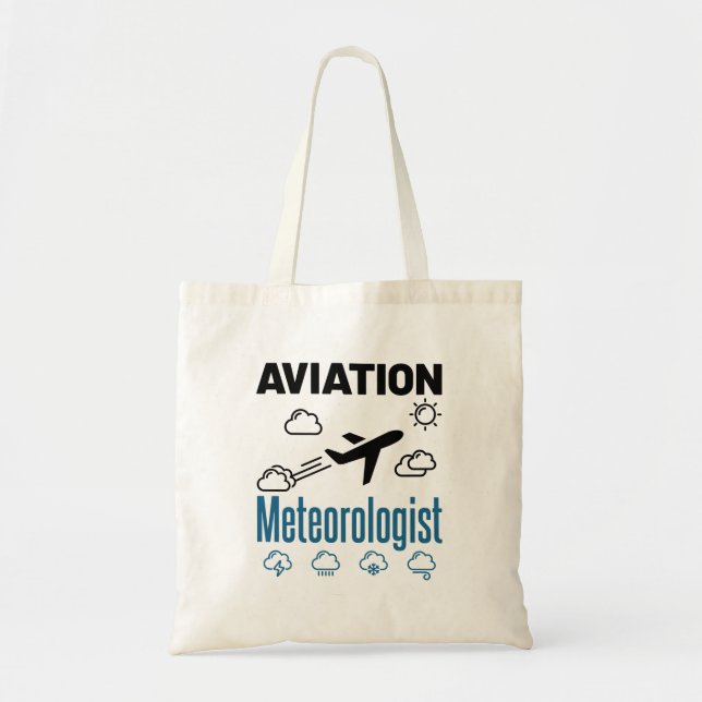 Bolsa Tote Meteorologista de Aviação Meteorologia (Frente)