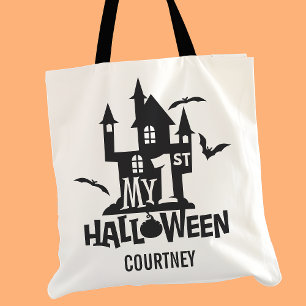 Bolsa Tote Meu 1º Doces de Halloween Trick Or Treat