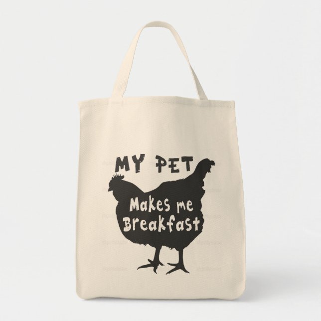 Bolsa Tote Meu Animal de Estimação Me Faz o Café da Manhã (Frente)