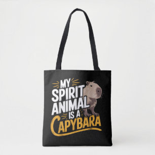 Bolsa Tote Meu Animal Espiritual é uma Capivara Animal Fofo e