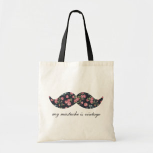 Bolsa Tote Meu bigode é vintage floral
