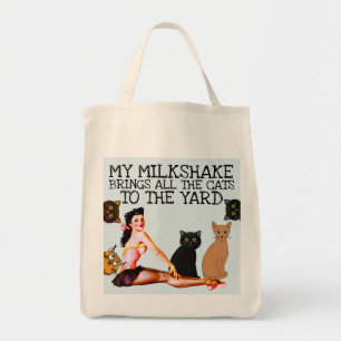 BOLSA TOTE MEU BOLO LEITEIRO TRAZ TODOS OS GATOS PARA OS BOLS
