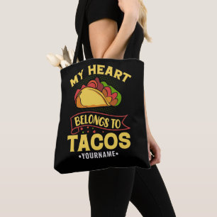 Bolsa Tote Meu Coração Pertence Aos Tacos